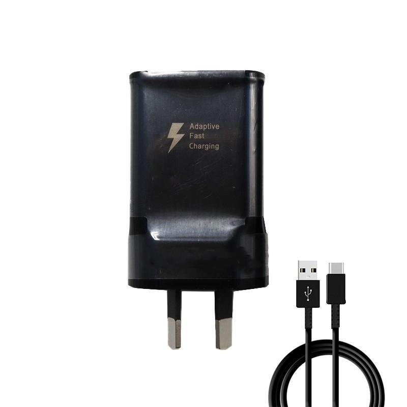 Fast Wall Charger Adapter - Samsung Galaxy S8 S9 S10/ Note 8 9 10 - Black Plug (NO CABLE)