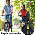 MTB Saddle Hollow Comfort Bicycle Seat Universal Cushion Soft Riding Saddle - Red