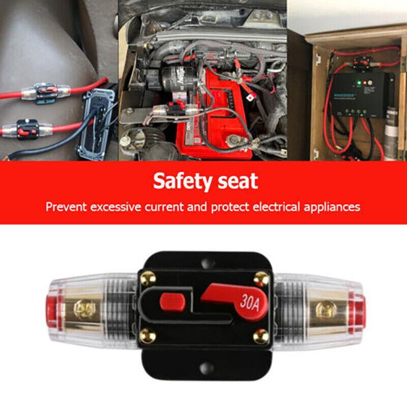 20-150Amp Circuit Breaker Dual Battery Ip67 Waterproof Fuse Manual Reset 12V 24V - 20AMP