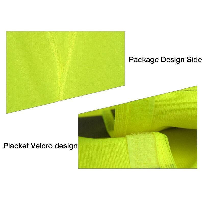Yellow Reflective High Visibility Vest Workwear for Day and Night Use - 4XL