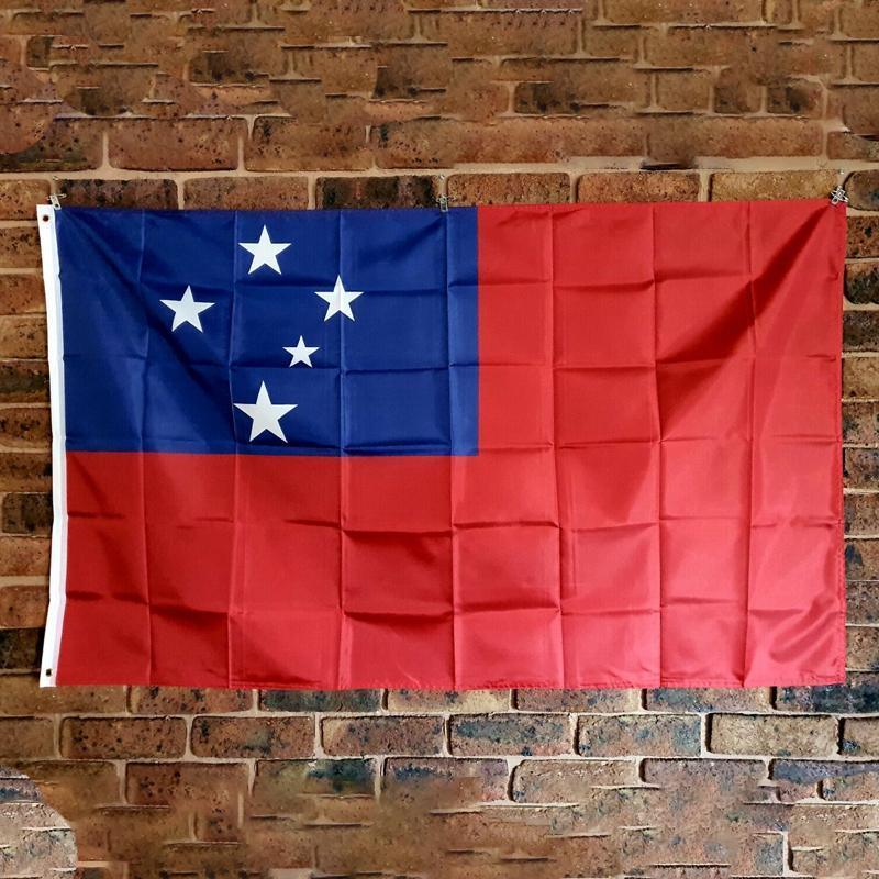 Samoa National Flag 90x150cm Large Outdoor Polyester Banner with Grommets
