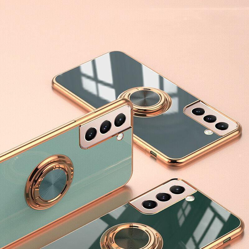 Black Shockproof Ring Holder Case Cover for Samsung S22 Ultra Plus Note 20 - Samsung Galaxy A33