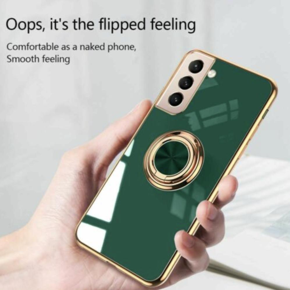 Black Shockproof Ring Holder Case Cover for Samsung S22 Ultra Plus Note 20 - Samsung Galaxy A73