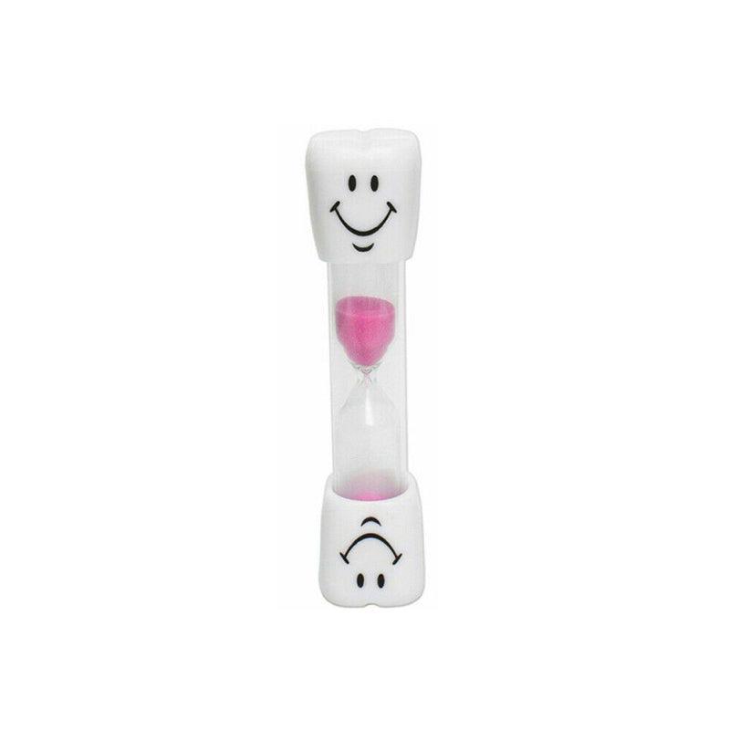 3-Minute Hourglass Sand Timer Smiley Face Clock for Brushing or Kitchen Use - Yellow