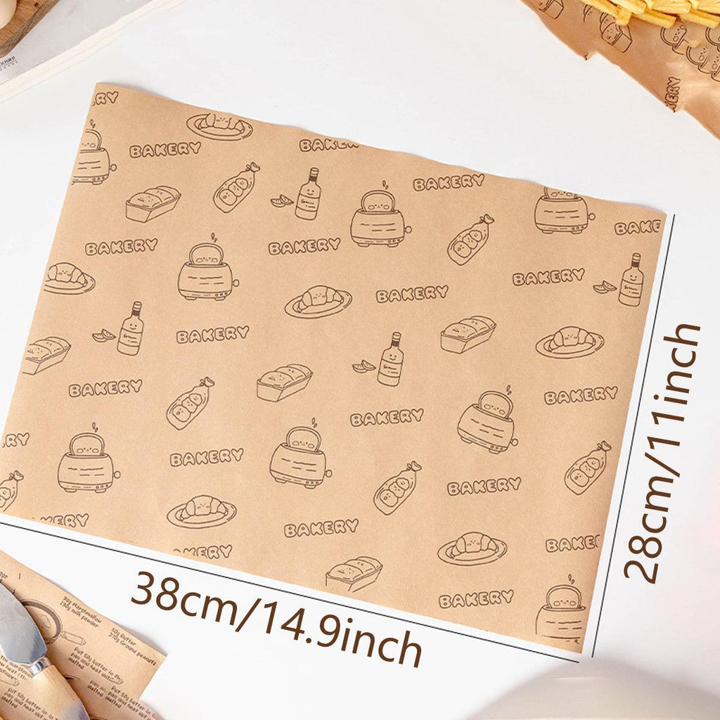 100pcs Sandwich Wrappers Oil Blotting Coated Paper Air Fryer Baking Parchment - Pink Strawberry
