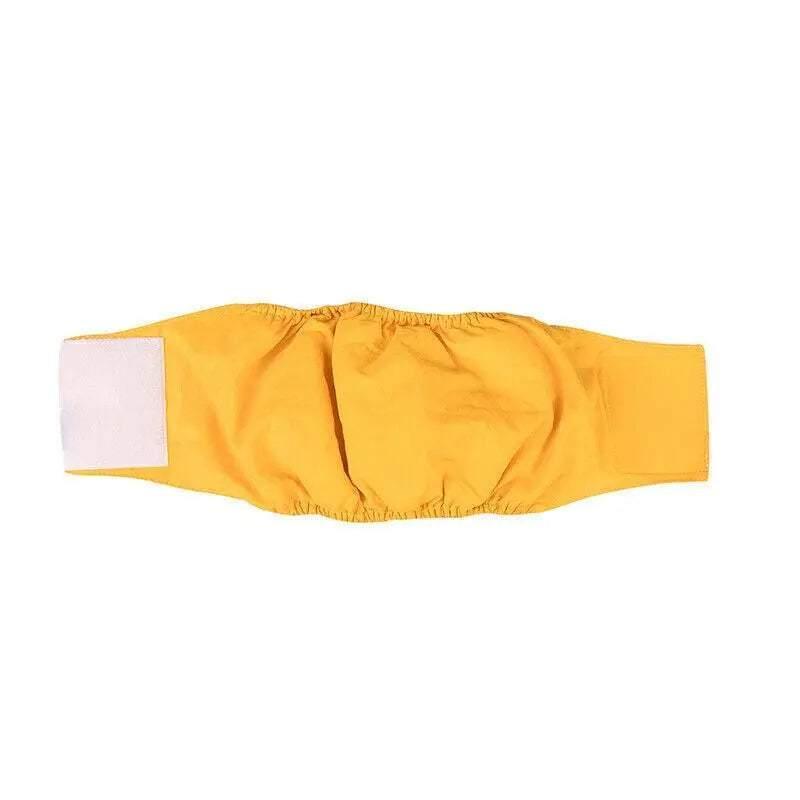XS Male Dog Puppy Nappy Diaper Belly Wrap Band Sanitary Pants Underpants - Yellow