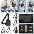 Sports Chest Bag Crossbody Backpack Mini Fashion Satchel for Outdoor Travel - Grey