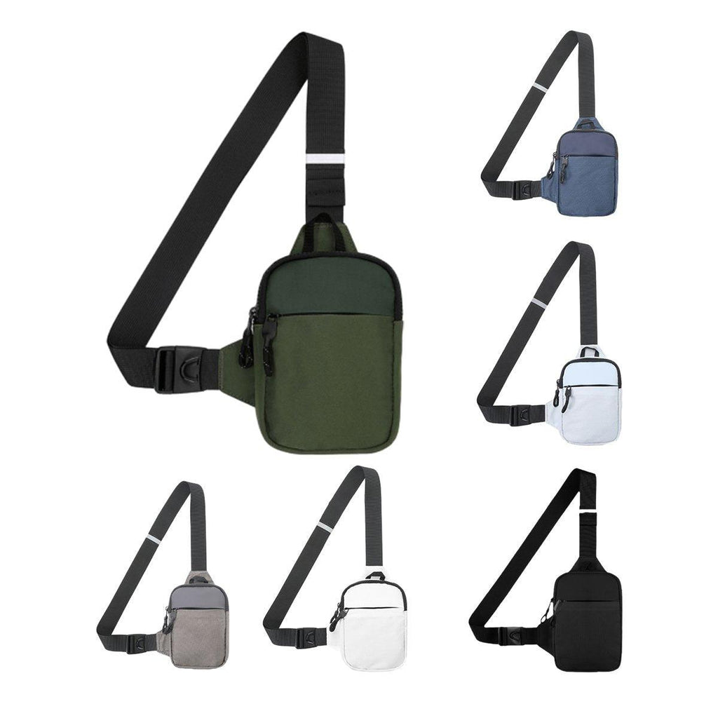 Sports Chest Bag Crossbody Backpack Mini Fashion Satchel for Outdoor Travel - Grey