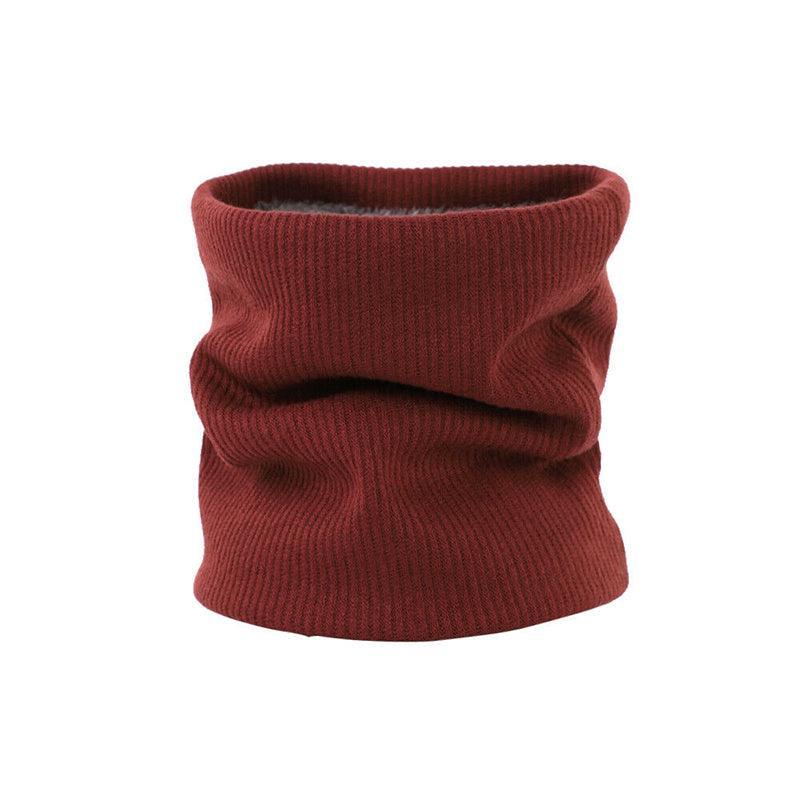 Fleece Neck Warmer Thermal Tube Scarf Winter Snood Hat for Men Women Outdoor - Beige