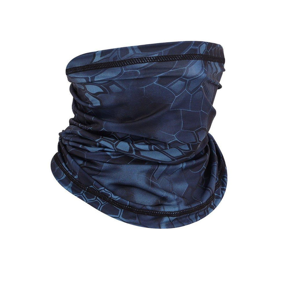 Sunblock Ice Silk Breathable Bandana Bib Face Scarf Fishing Biker Sport Headgear - Black Python