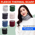 Fleece Neck Warmer Thermal Tube Scarf Winter Snood Hat for Men Women Outdoor - Blue