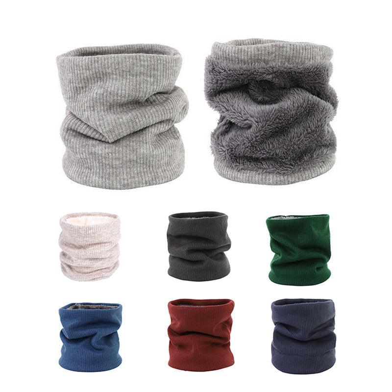 Fleece Neck Warmer Thermal Tube Scarf Winter Snood Hat for Men Women Outdoor - Blue