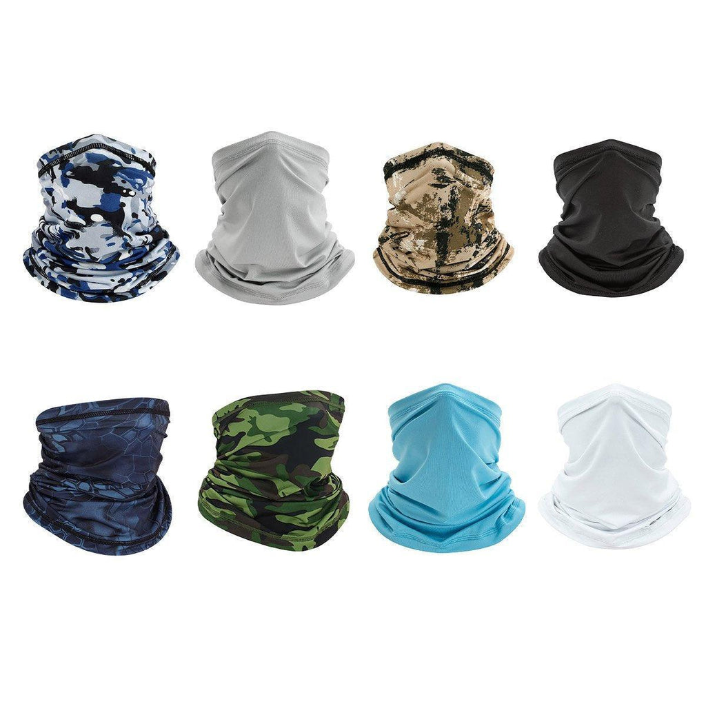 Sunblock Ice Silk Breathable Bandana Bib Face Scarf Fishing Biker Sport Headgear - Camouflage Green