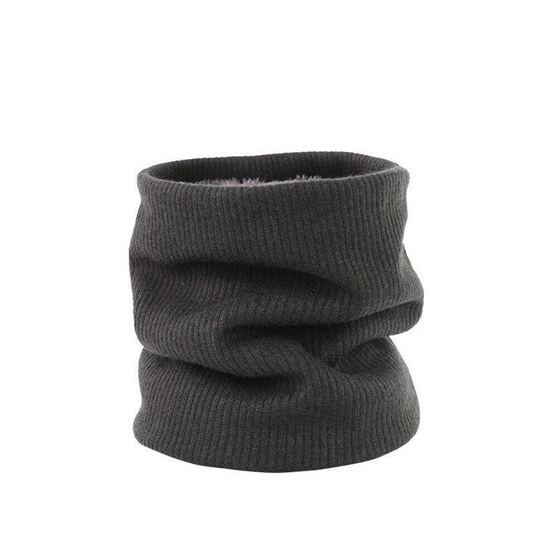 Fleece Neck Warmer Thermal Tube Scarf Winter Snood Hat for Men Women Outdoor - Navy