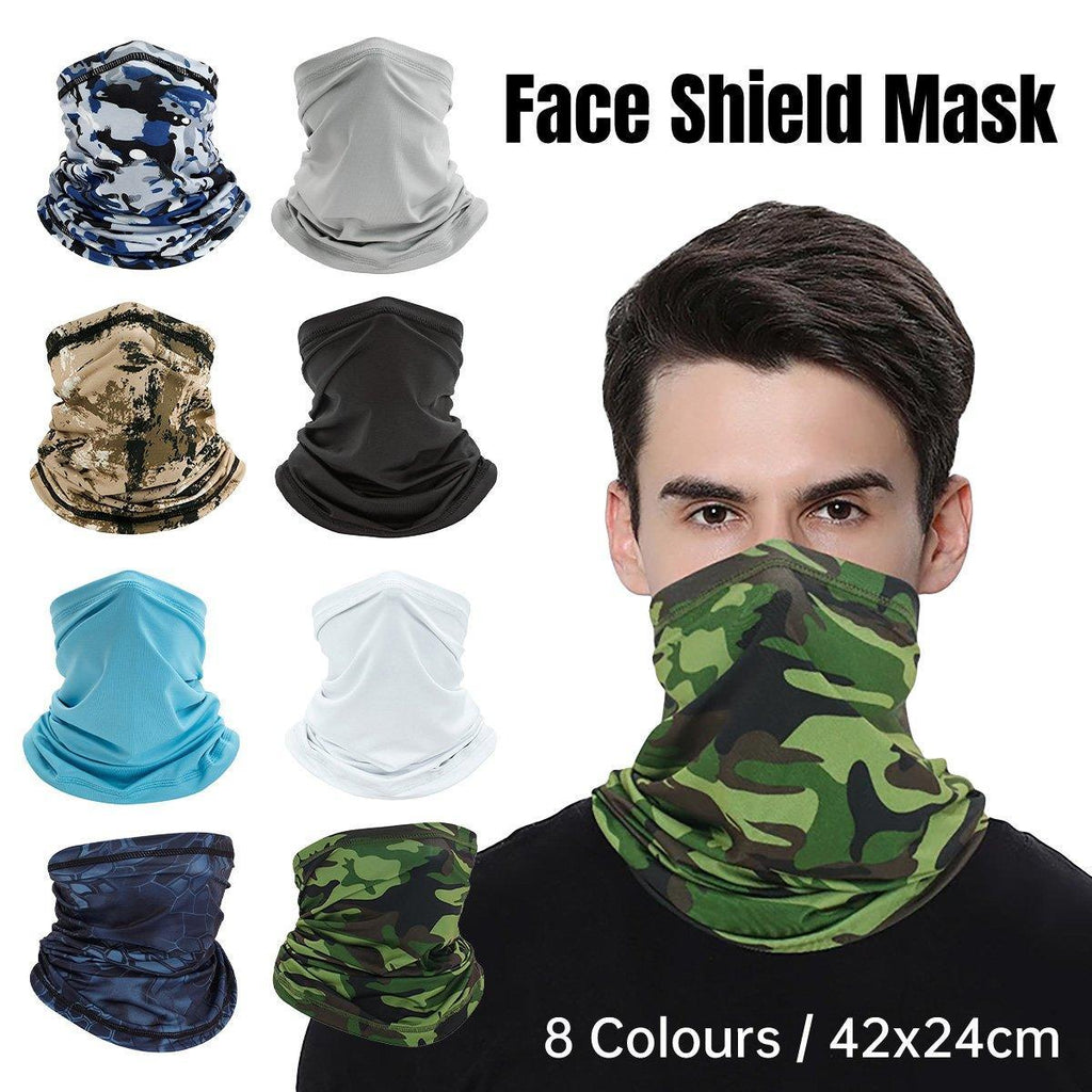 Sunblock Ice Silk Breathable Bandana Bib Face Scarf Fishing Biker Sport Headgear - White