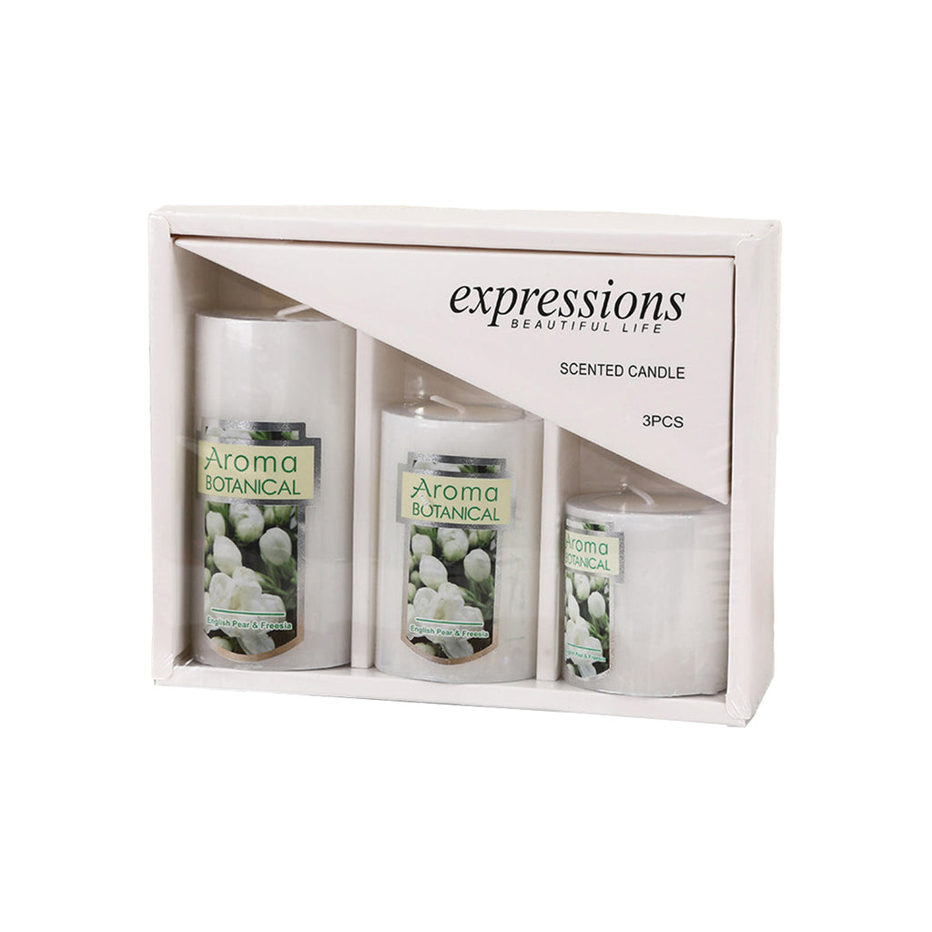 Classic Simple Cylindrical Scented Candles for Home Use Aromatherapy Decoration - White