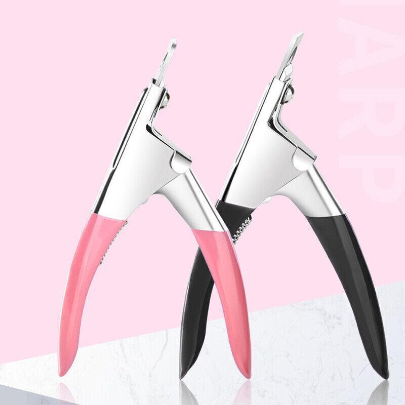 Acrylic Nail Tip Cutter False Nail Clipper U Shape Manicure Art Trimmer Tool - Purple