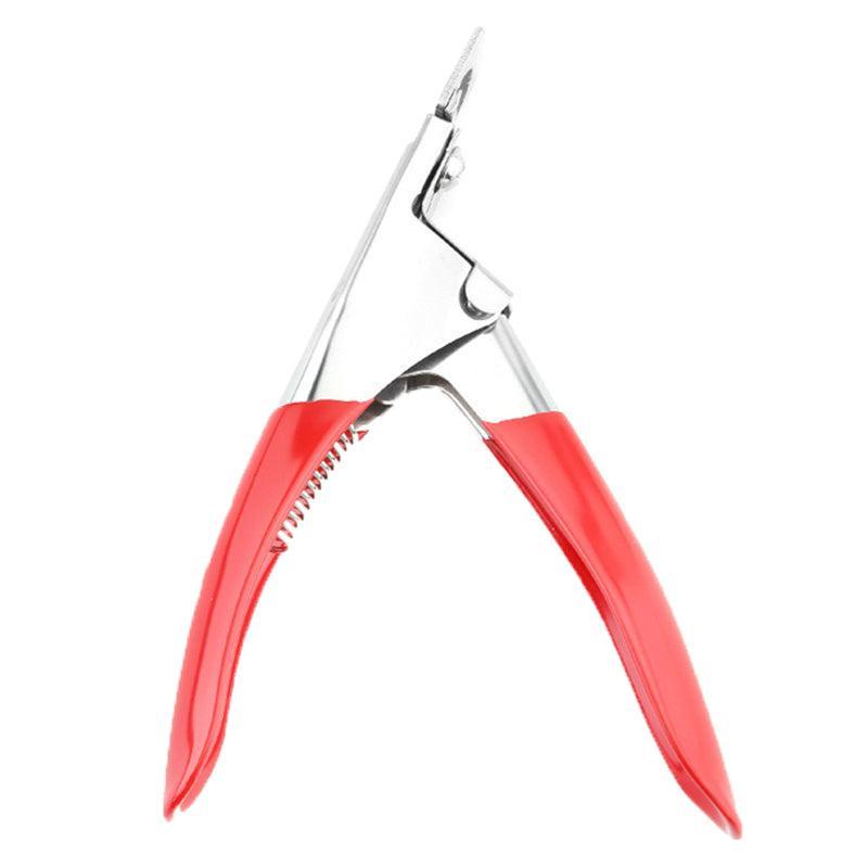 Acrylic Nail Tip Cutter False Nail Clipper U Shape Manicure Art Trimmer Tool - Pink