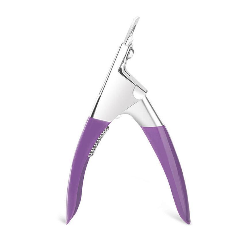 Acrylic Nail Tip Cutter False Nail Clipper U Shape Manicure Art Trimmer Tool - Red
