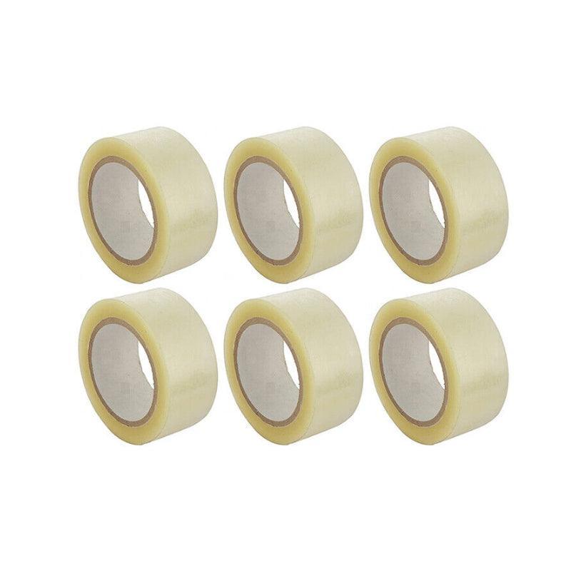 Clear Packing Tape 48mm x 100m for Carton Sealing 6 to 48 Rolls - 6 Rolls