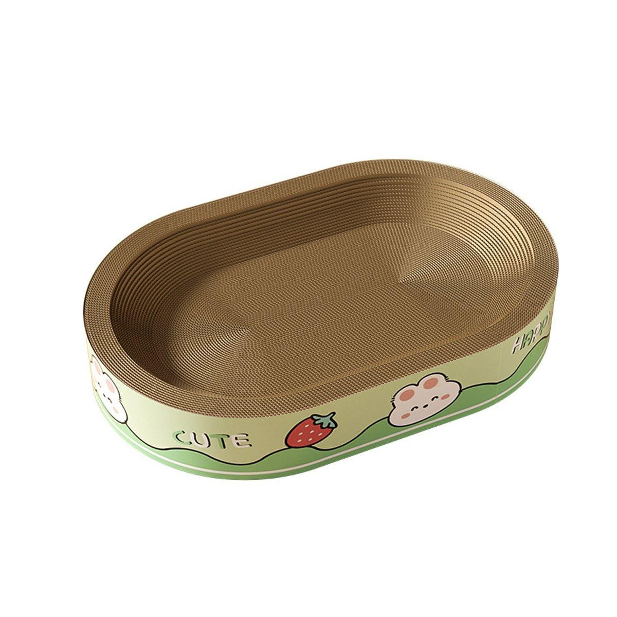 Extra-Large Oval Cat Scratching Board Durable Pet Toy Cat Kittens Wear Resistant - Bear