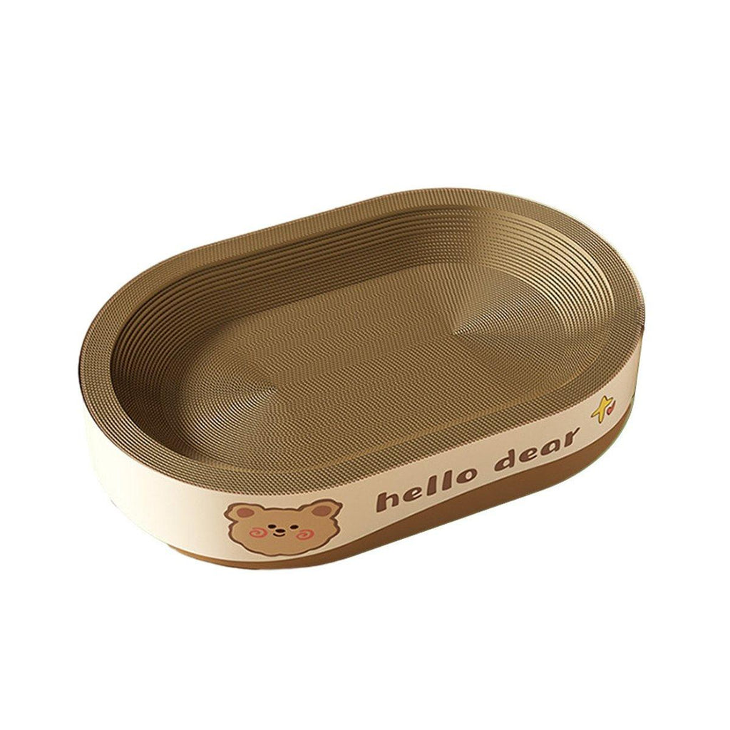 Extra-Large Oval Cat Scratching Board Durable Pet Toy Cat Kittens Wear Resistant - Rabbit