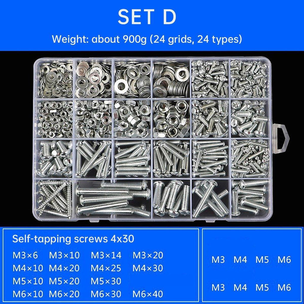 Household Self-tapping Screw Nut Gasket Box Set Multi-purpose Screw Assortment - B