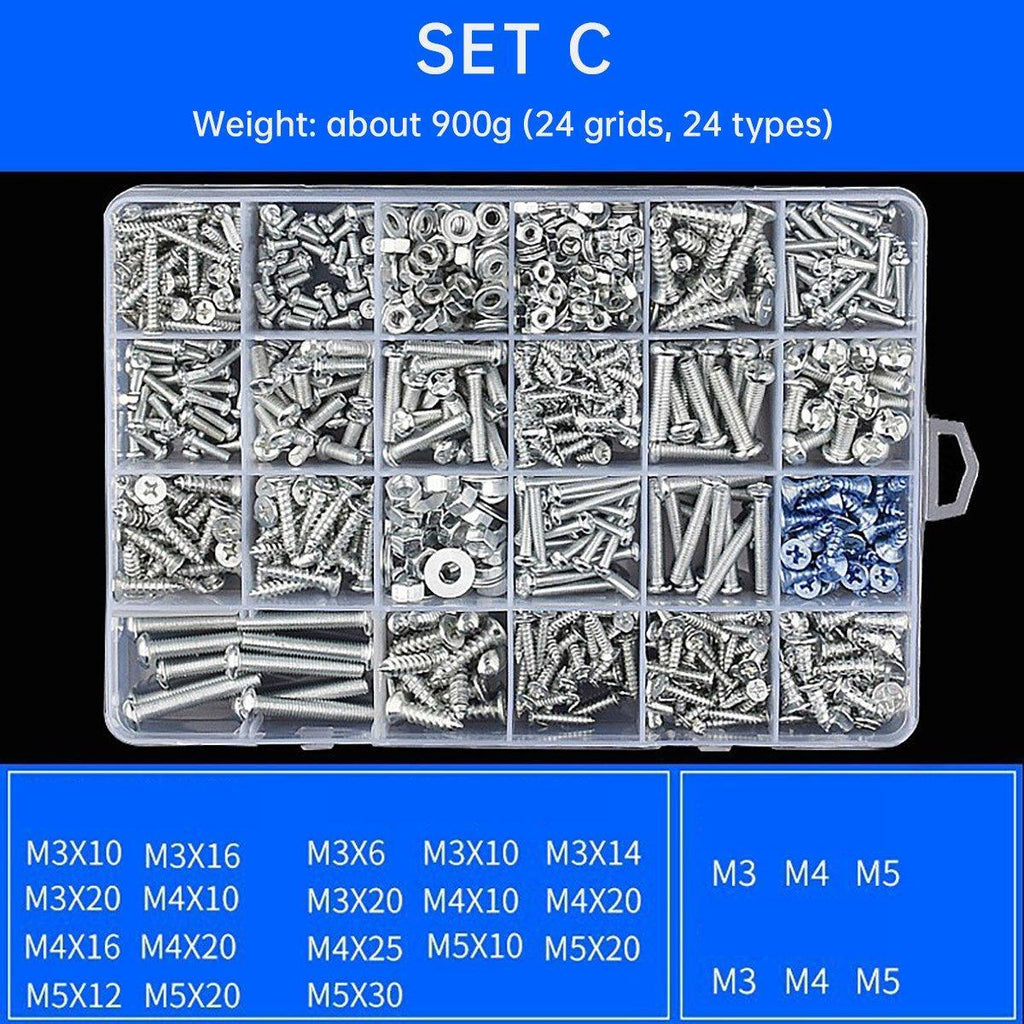 Household Self-tapping Screw Nut Gasket Box Set Multi-purpose Screw Assortment - G