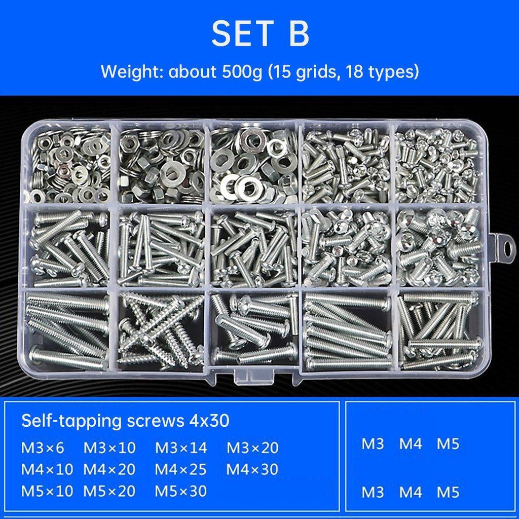 Household Self-tapping Screw Nut Gasket Box Set Multi-purpose Screw Assortment - G