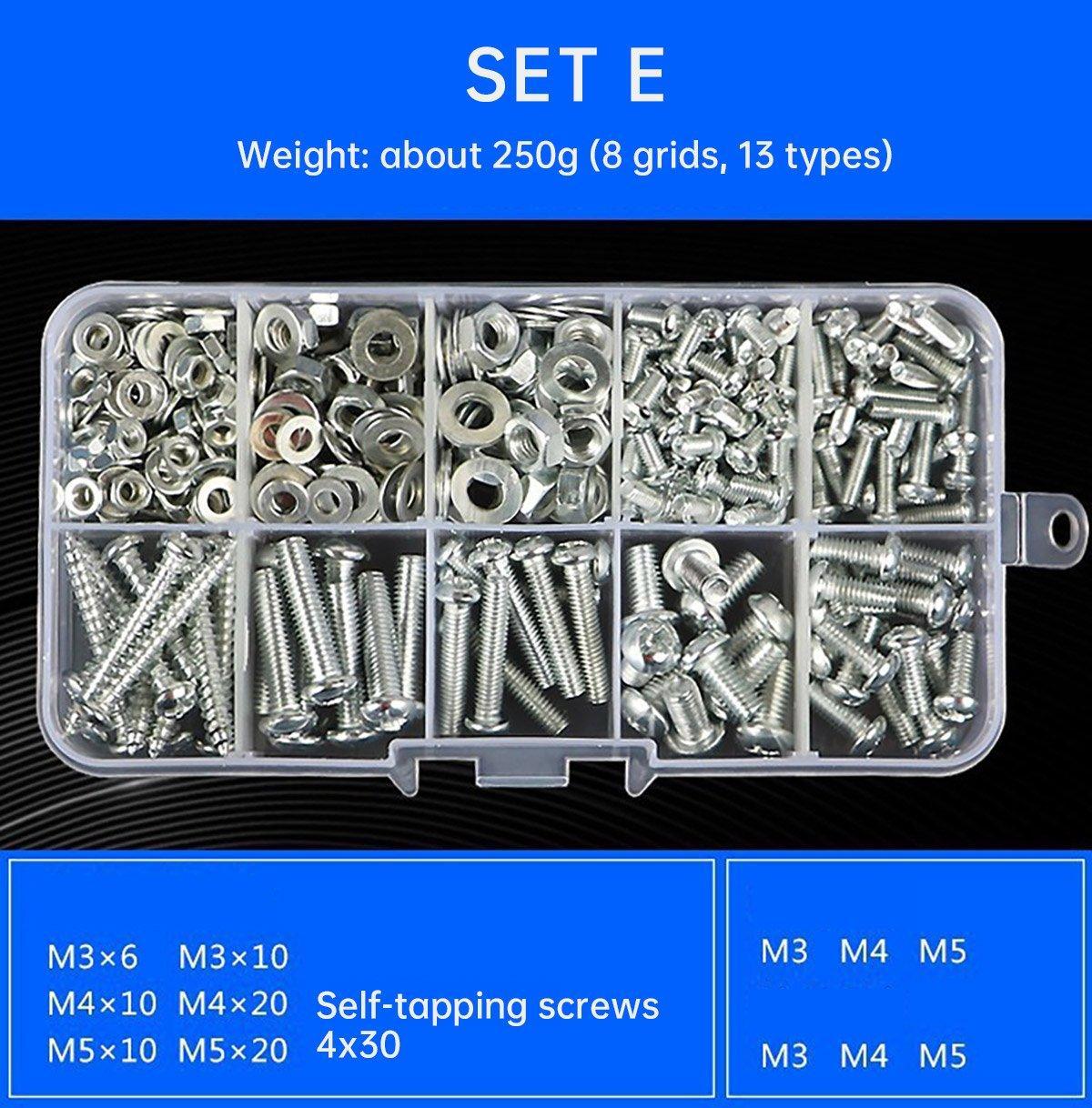 Household Self-tapping Screw Nut Gasket Box Set Multi-purpose Screw Assortment - G