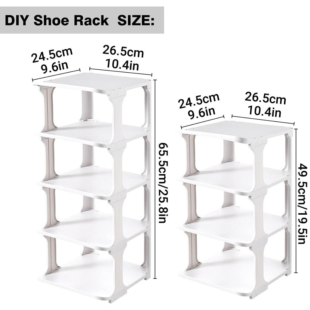 4/5Tier Shoe Rack Organizer Shelf Space Saving Storage Stand For Entryway Home - 4-Tier