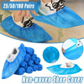 Disposable Non-woven Shoe Covers Anti Slip Boot Cleaning Overshoes 25-100 Pairs - 50 Pairs