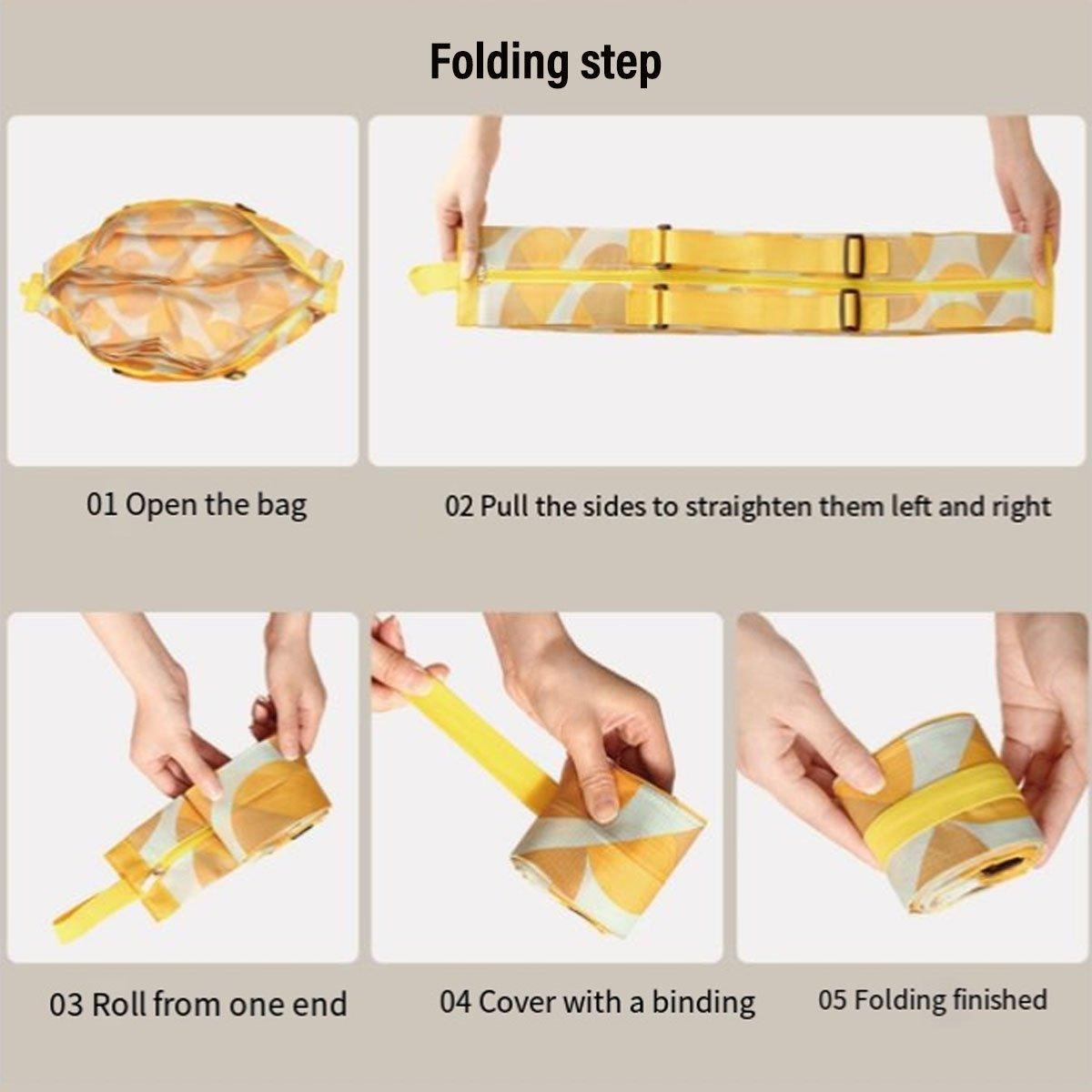 Large Foldable Eco-Friendly Shopping Bag Reusable Thickened Portable Travel Tote - 4