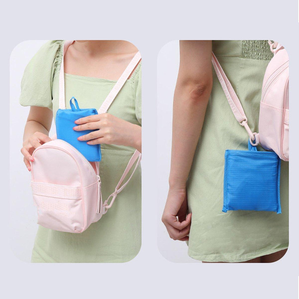 Large Multi Colour Waterproof Shopping Bag Foldable Portable Reusable Bag - Orange