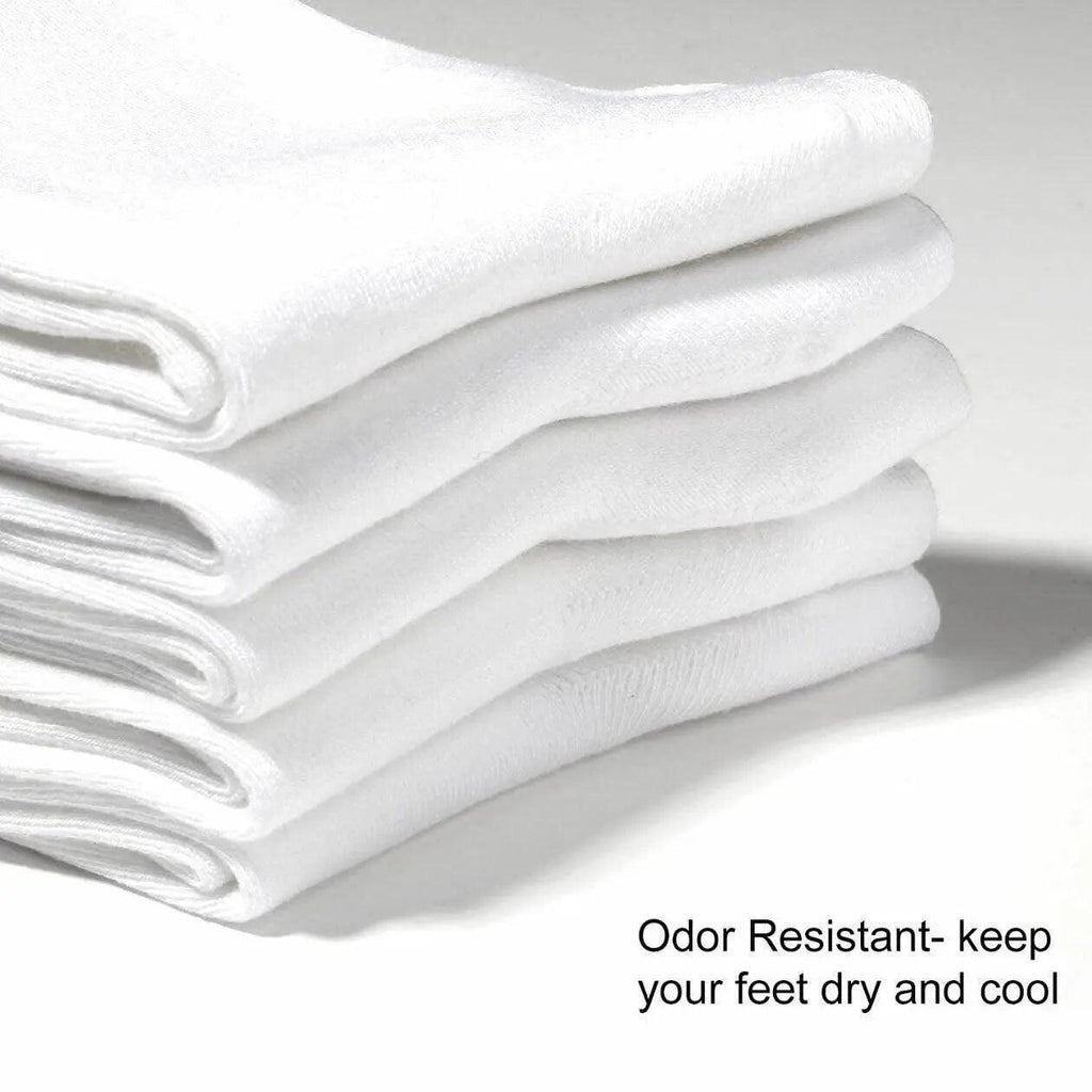 Nanjiren 5 Pairs Socks Mens Men Low Cut Socks Ankle Soft Cotton Trainer Sport - Light Grey 5 Pairs