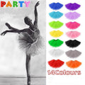 Womens Tulle Tutu Skirt Dressup Party Costume Ballet  Dance Wear - Green