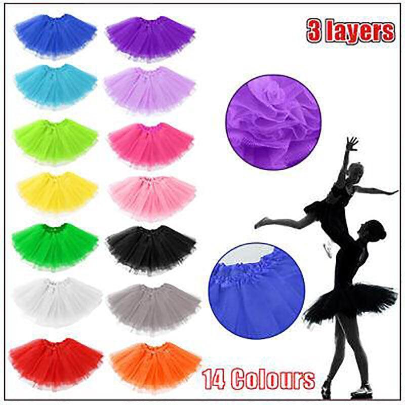 Womens Tulle Tutu Skirt Dressup Party Costume Ballet  Dance Wear - Green