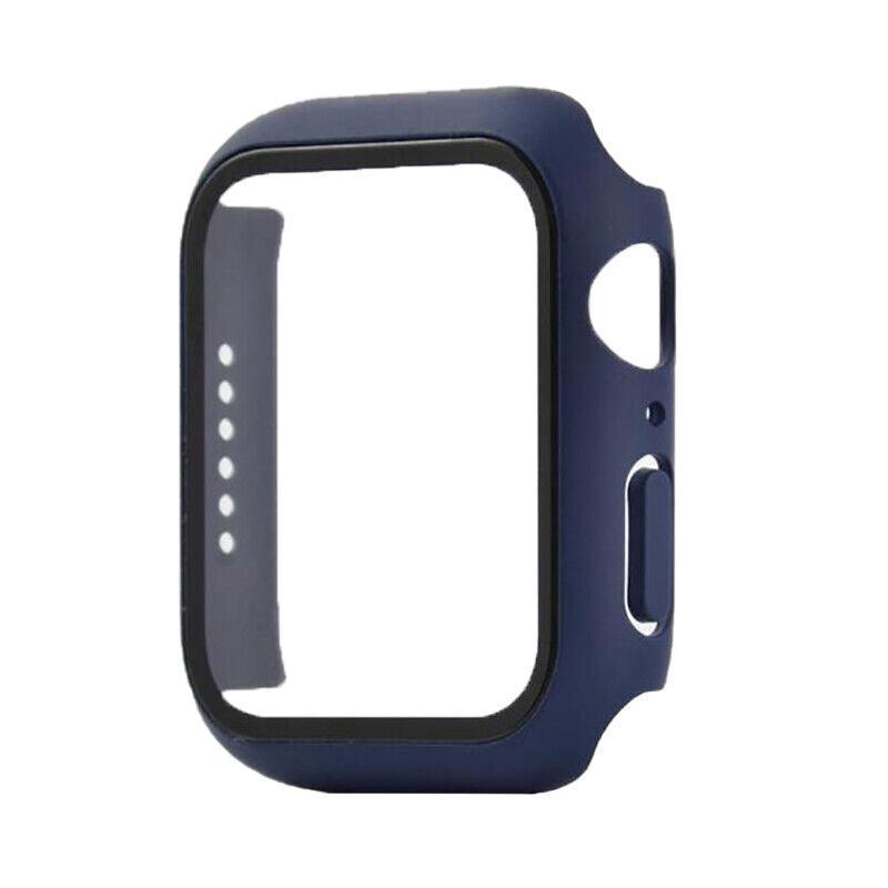 For Apple Watch iWatch Series SE 6 5 4 3 2 1 Case Full Glass Cover 38mm - Blue