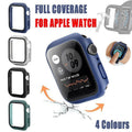 For Apple Watch iWatch Series SE 6 5 4 3 2 1 Case Full Glass Cover 38mm - Silver