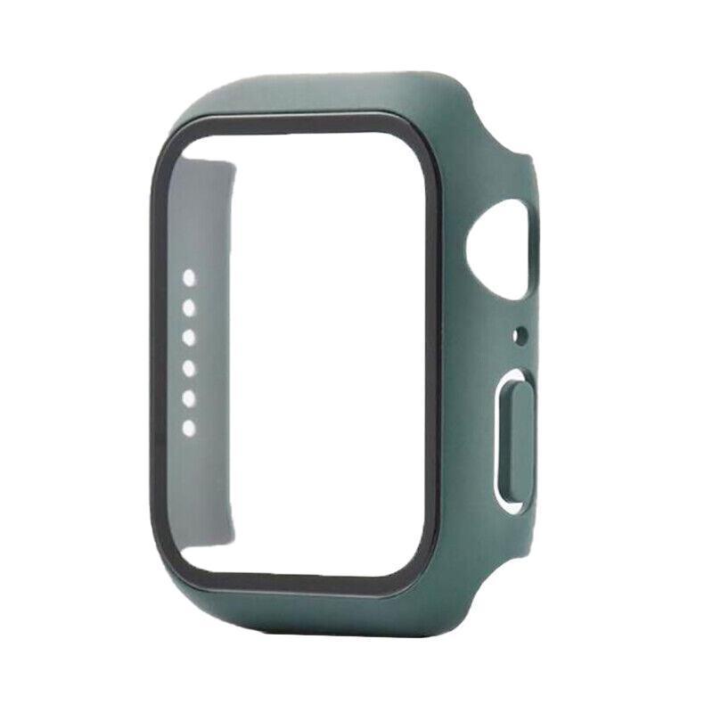 For Apple Watch iWatch Series SE 6 5 4 3 2 1 Case Full Glass Cover 40mm - Silver