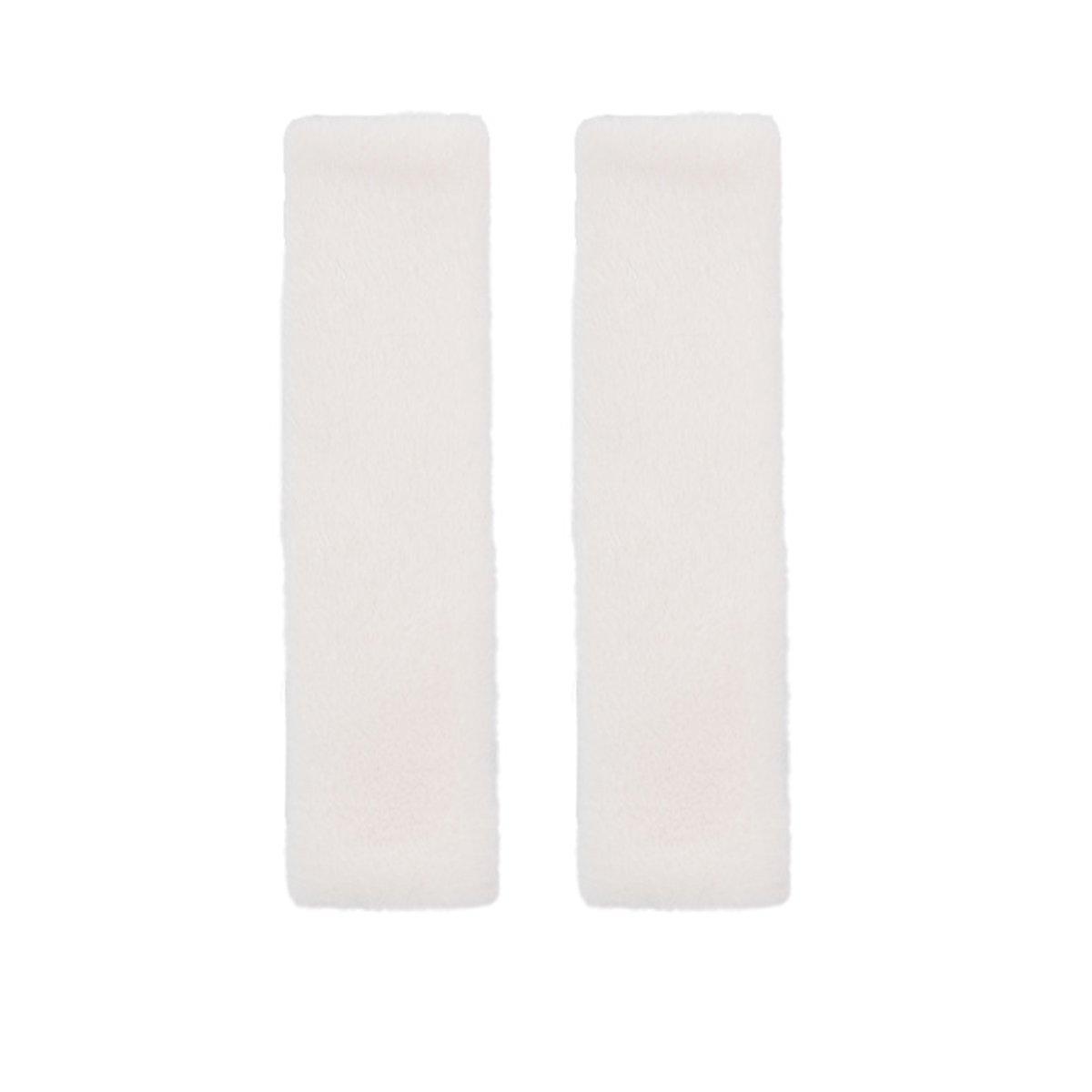 Winter Plush Shoulder Strap Cover Neck Cushion Pad for Comfortable Car Travel 2PCS - Grey