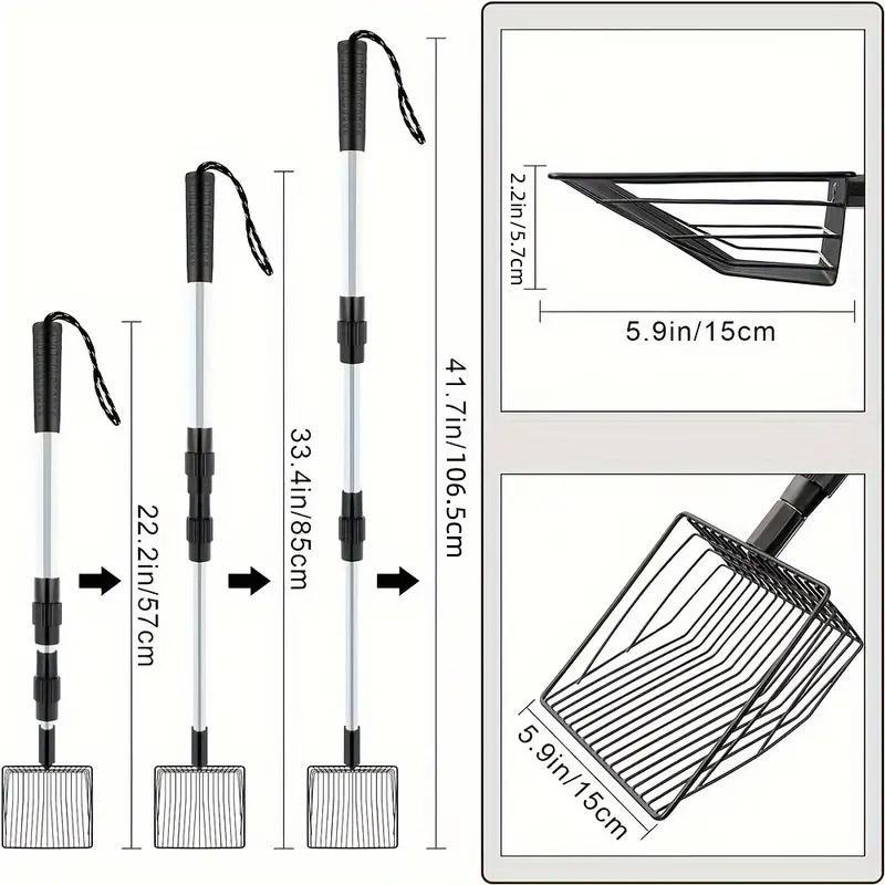 3in1 Chicken Coop Cleaning Scoop Poop Picker Tool for Waste Removal Durable Use