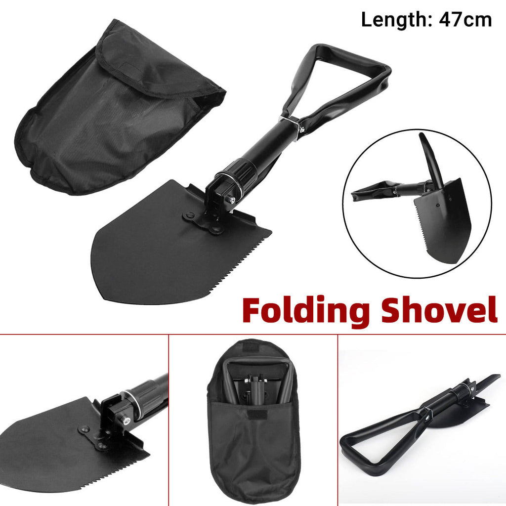 Folding Survival Shovel Outdoor Camping Emergency Tool For Hiking Fishing Rescue Gear