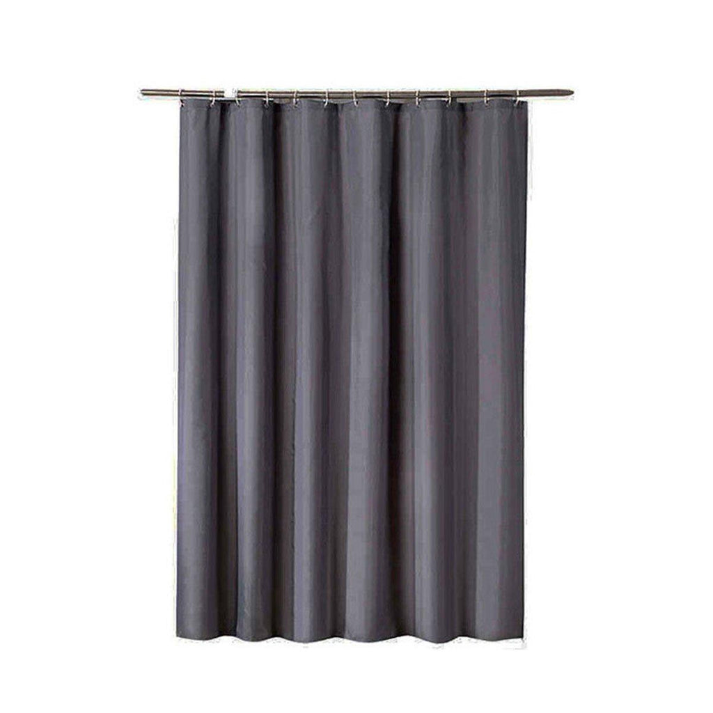 Solid Color Waterproof Shower Curtain Bathroom Decor Resistant Fabric Liner - Blue