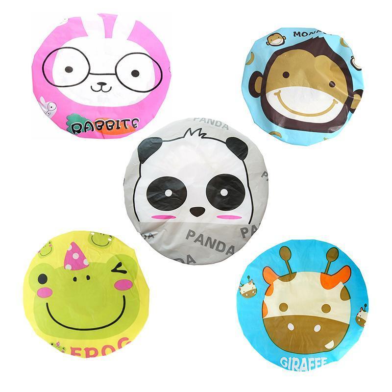 Reusable Women Girls Hair Wrap Waterproof Shower Bath Shower Cap Hat - Rabbit