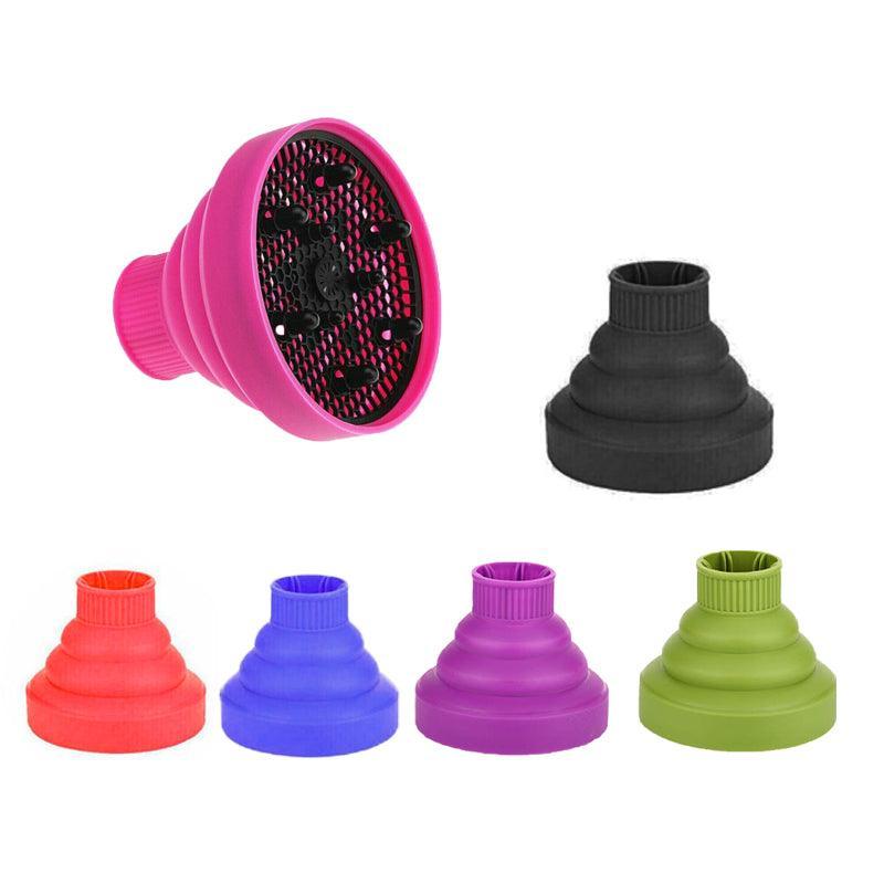 Foldable Hair Dryer Diffuser Universal Silicone Nozzle for Curly Hair Styling - Green