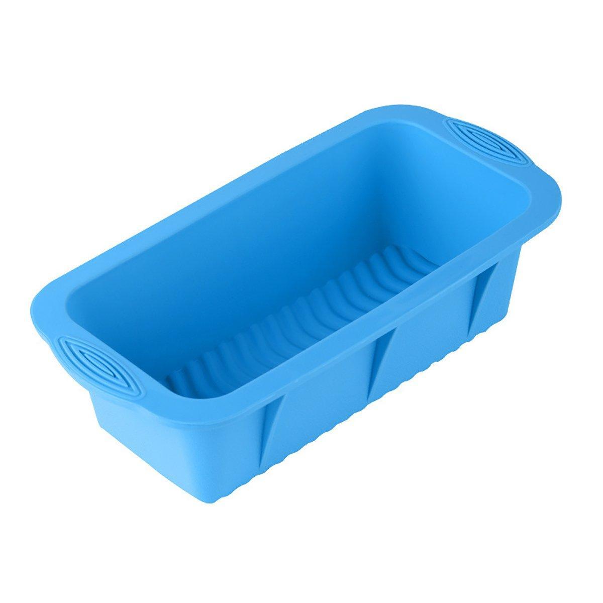 High Temperature Resistant Rectangular Silicone Cake Mold Baking Pan for Kitchen - Red