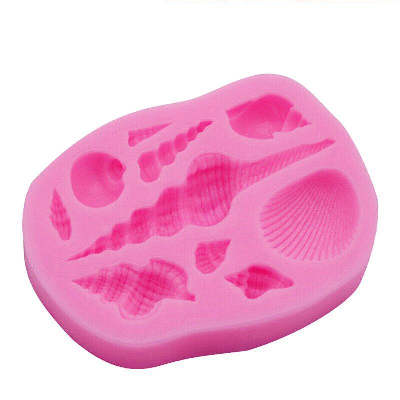 Mermaid Tail Sea Shell Silicone Cake Fondant Sugarcraft Mould Chocolate Mold - Hexagon