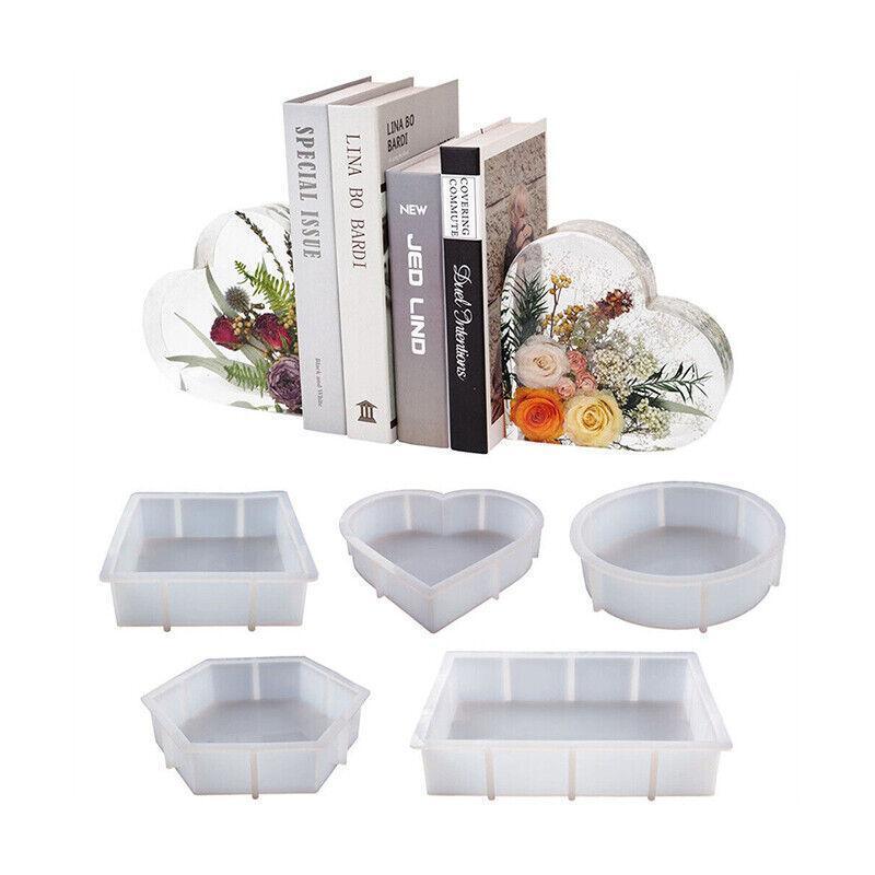 New Large Crystal Epoxy Resin Mold Geometry Cube Specimen Love Heart Round Mould - Square