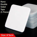 Nano Double Sided Tape Clear Adhesive Traceless Gel Pad 6x6cm Reusable Anti Slip - 10 PCS